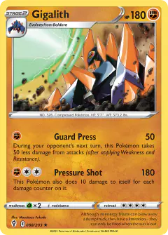 Gigalith Rare card from Evolving Skies