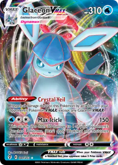 Glaceon VMAX Rare Holo VMAX card from Evolving Skies