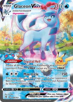 Glaceon VMAX Rare Rainbow card from Evolving Skies