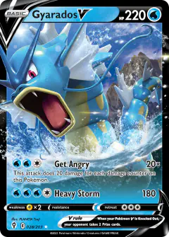 Gyarados V Rare Holo V card from Evolving Skies