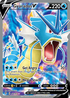 Gyarados V Rare Ultra card from Evolving Skies