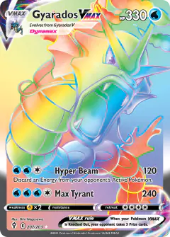 Gyarados VMAX Rare Rainbow card from Evolving Skies
