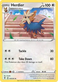 Herdier Uncommon card from Evolving Skies