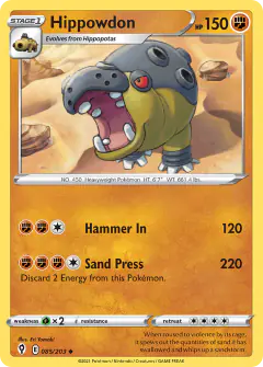 Hippowdon Uncommon card from Evolving Skies