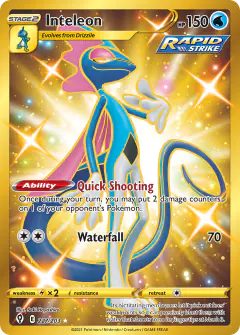 Inteleon Rare Secret card from Evolving Skies