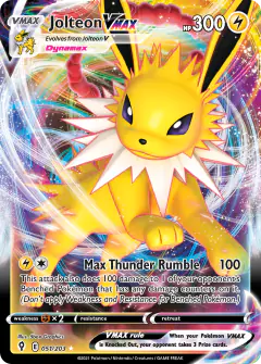 Jolteon VMAX Rare Holo VMAX card from Evolving Skies