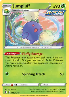 Jumpluff Rare Holo card from Evolving Skies