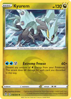 Kyurem Rare Holo card from Evolving Skies