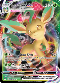 Leafeon VMAX Rare Holo VMAX card from Evolving Skies
