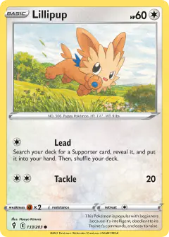 Lillipup Common card from Evolving Skies