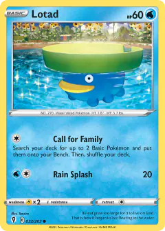 Lotad Common card from Evolving Skies
