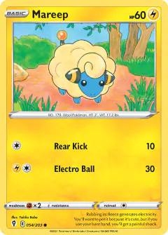 Mareep Common card from Evolving Skies