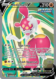 Medicham V Rare Ultra card from Evolving Skies