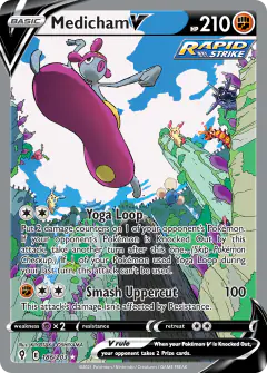 Medicham V Rare Ultra card from Evolving Skies