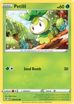 Petilil Common card from Evolving Skies
