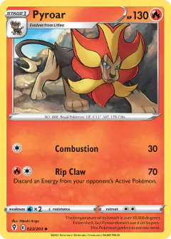 Pyroar Uncommon card from Evolving Skies