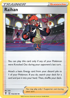 Raihan Uncommon card from Evolving Skies