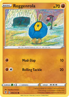 Roggenrola Common card from Evolving Skies