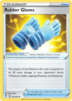 Rubber Gloves Uncommon card from Evolving Skies