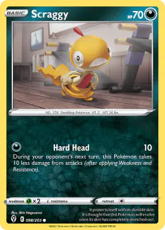 Scraggy Common card from Evolving Skies