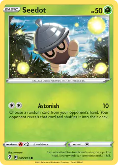 Seedot Common card from Evolving Skies