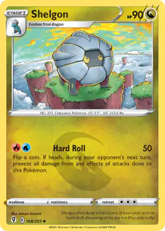 Shelgon Uncommon card from Evolving Skies