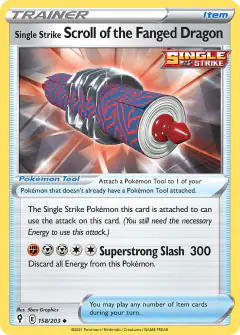 Single Strike Scroll of the Fanged Dragon Uncommon card from Evolving Skies