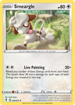 Smeargle Rare card from Evolving Skies