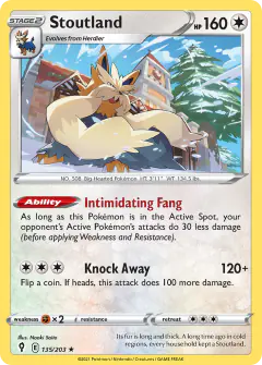 Stoutland Rare card from Evolving Skies