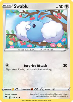 Swablu Common card from Evolving Skies