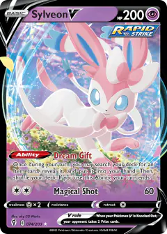 Sylveon V Rare Holo V card from Evolving Skies