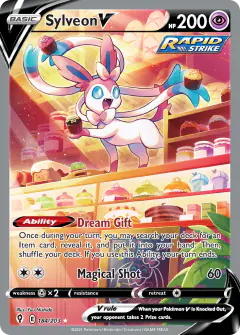 Sylveon V Rare Ultra card from Evolving Skies