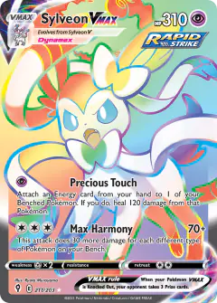 Sylveon VMAX Rare Rainbow card from Evolving Skies