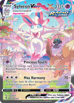 Sylveon VMAX Rare Rainbow card from Evolving Skies
