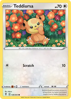 Teddiursa Common card from Evolving Skies