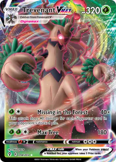 Trevenant VMAX Rare Holo VMAX card from Evolving Skies