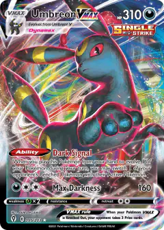 Umbreon VMAX Rare Holo VMAX card from Evolving Skies