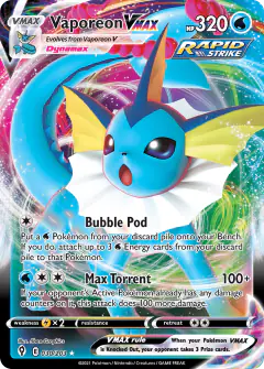 Vaporeon VMAX Rare Holo VMAX card from Evolving Skies