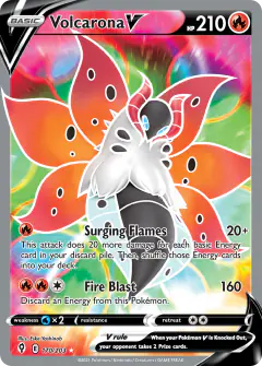 Volcarona V Rare Ultra card from Evolving Skies