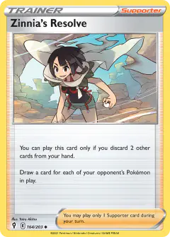 Zinnia's Resolve Uncommon card from Evolving Skies