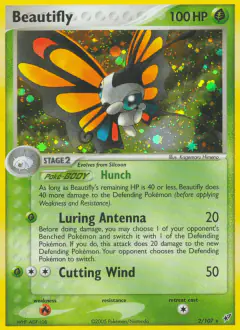 Beautifly Rare Holo card from EX Deoxys