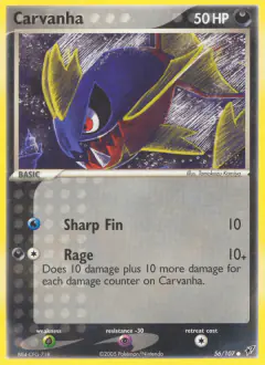 Carvanha Common card from EX Deoxys