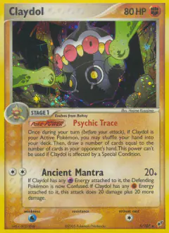 Claydol Rare Holo card from EX Deoxys
