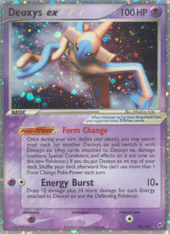 Deoxys ex Rare Holo EX card from EX Deoxys