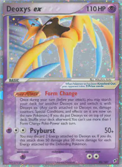 Deoxys ex Rare Holo EX card from EX Deoxys