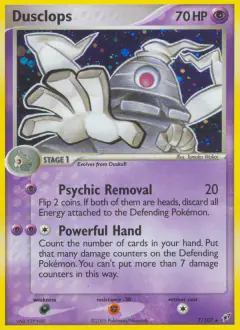 Dusclops Rare Holo card from EX Deoxys