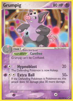 Grumpig Uncommon card from EX Deoxys