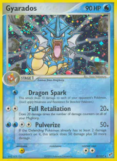 Gyarados Rare Holo card from EX Deoxys