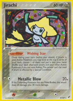 Jirachi Rare Holo card from EX Deoxys
