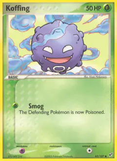 Koffing Common card from EX Deoxys